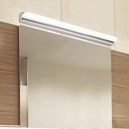 Integrated Modern Contemporary Chrome Feature for Ambient Light Bathroom Lighting Wall Light