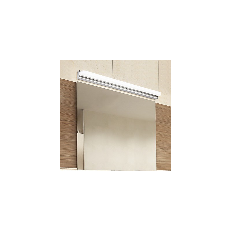 Integrated Modern Contemporary Chrome Feature for Ambient Light Bathroom Lighting Wall Light