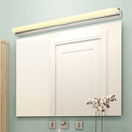 Integrated Modern Contemporary Chrome Feature for Ambient Light Bathroom Lighting Wall Light