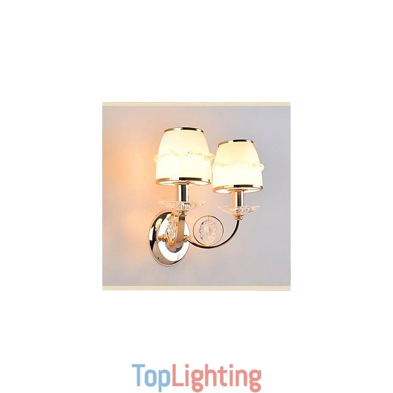 Modern Contemporary Electroplated Feature for Crystal Swing Arm Eye Protection Ambient Light Wall LightsWall