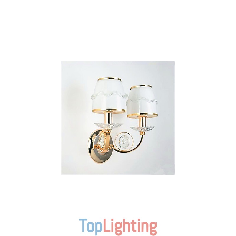 Modern Contemporary Electroplated Feature for Crystal Swing Arm Eye Protection Ambient Light Wall LightsWall