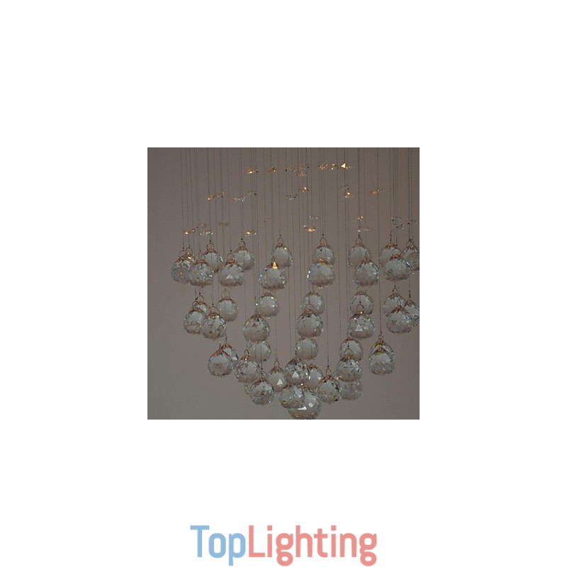 Traditional Classic Crystal Chrome Metal Flush Mount