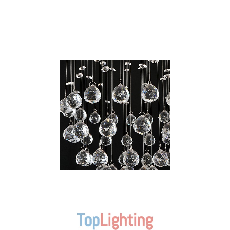 Traditional Classic Crystal Chrome Metal Flush Mount