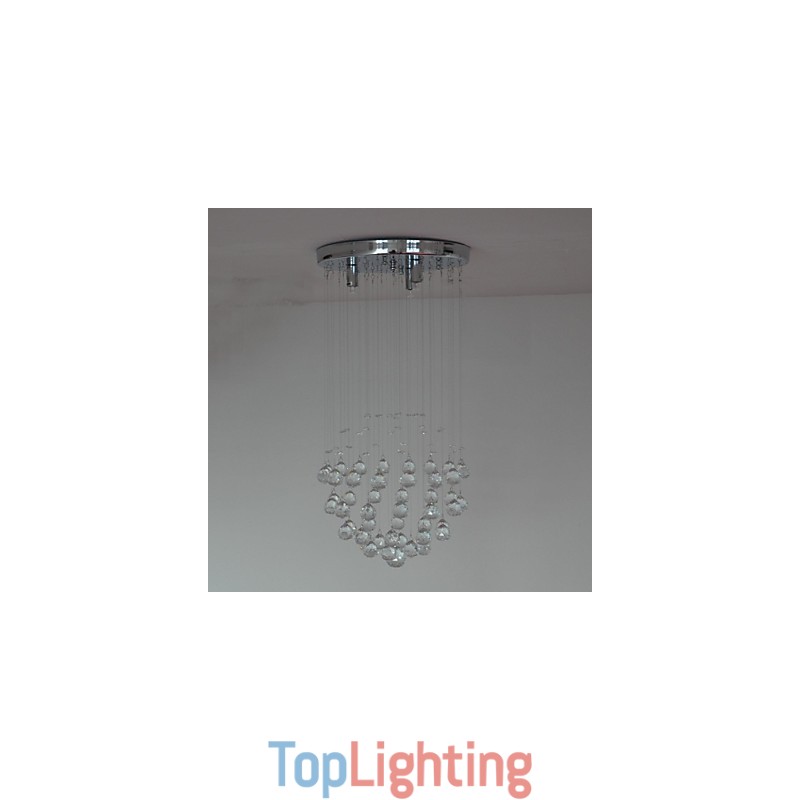 Traditional Classic Crystal Chrome Metal Flush Mount