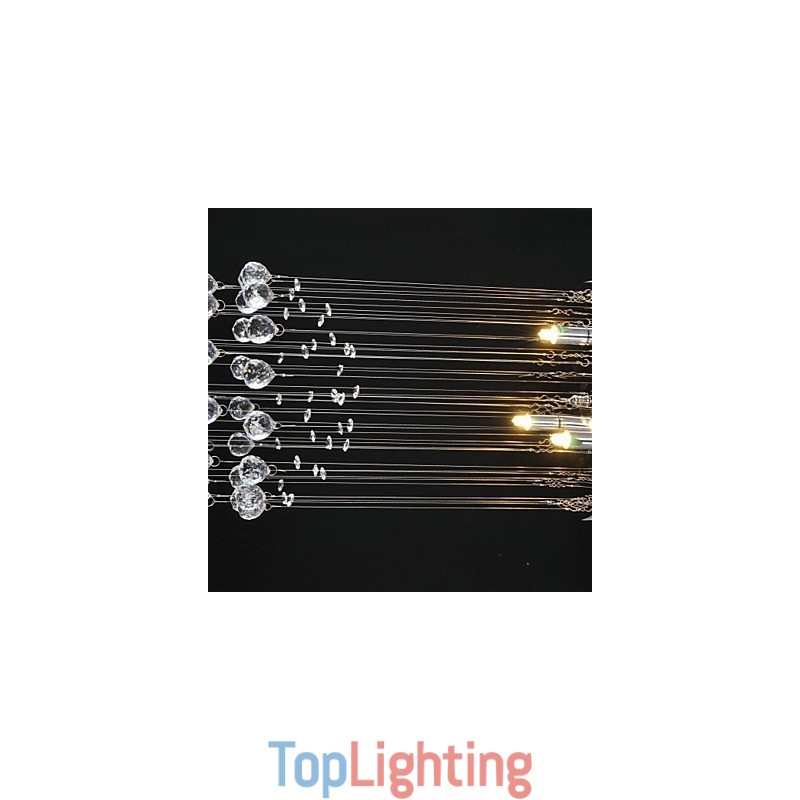 Traditional Classic Crystal Chrome Metal Flush Mount