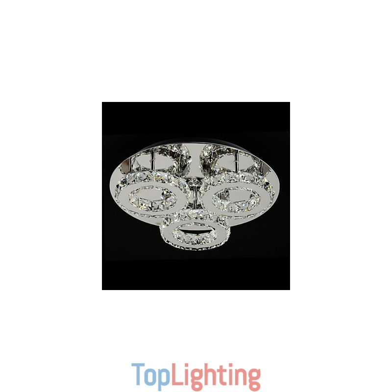 Modern Contemporary Chrome Metal Flush Mount