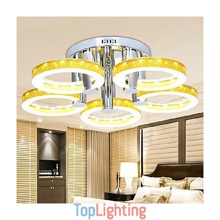 Simple Acrylic Chandelier with 5 lights (Chrome Finish) Simple Acrylic Chandelier with 5 lights (Chrome Finish)