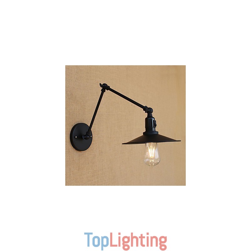 Country Retro Painting Feature for Mini Style Swing Arm Swing Arm Lights Wall Light