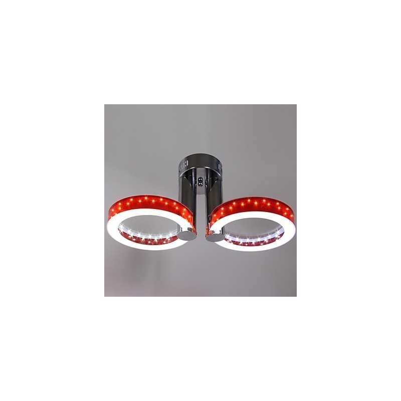 WarmWhite White Acrylic Red Chandelier with 2 Light