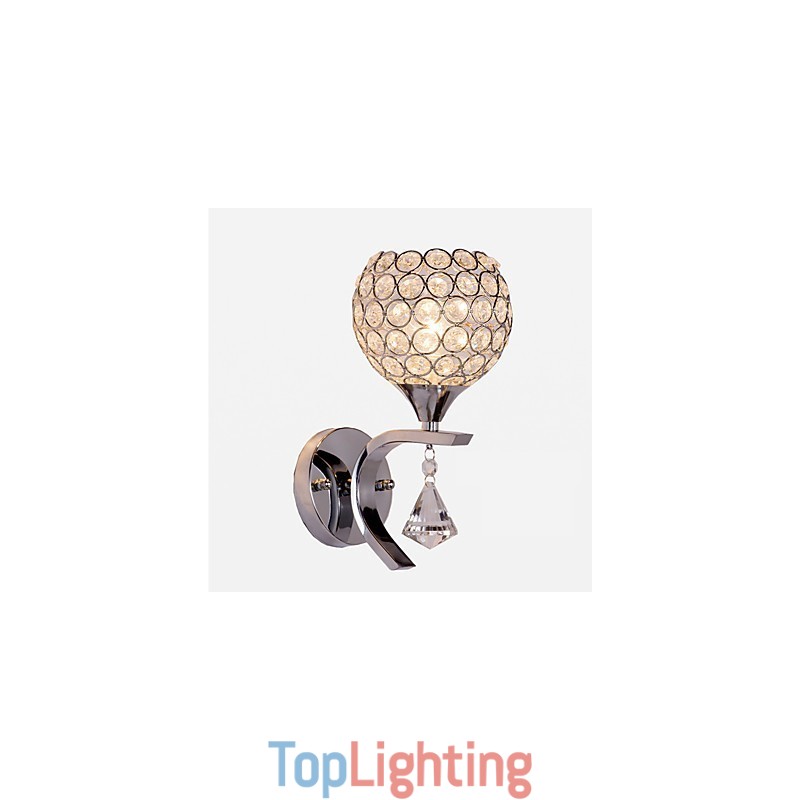 Max Crystal Modern Contemporary Electroplated Feature for Crystal Ambient Light Wall Sconces Wall Light