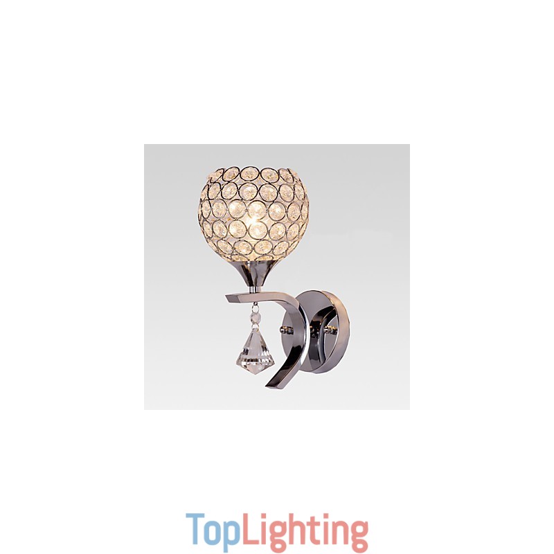 Max Crystal Modern Contemporary Electroplated Feature for Crystal Ambient Light Wall Sconces Wall Light