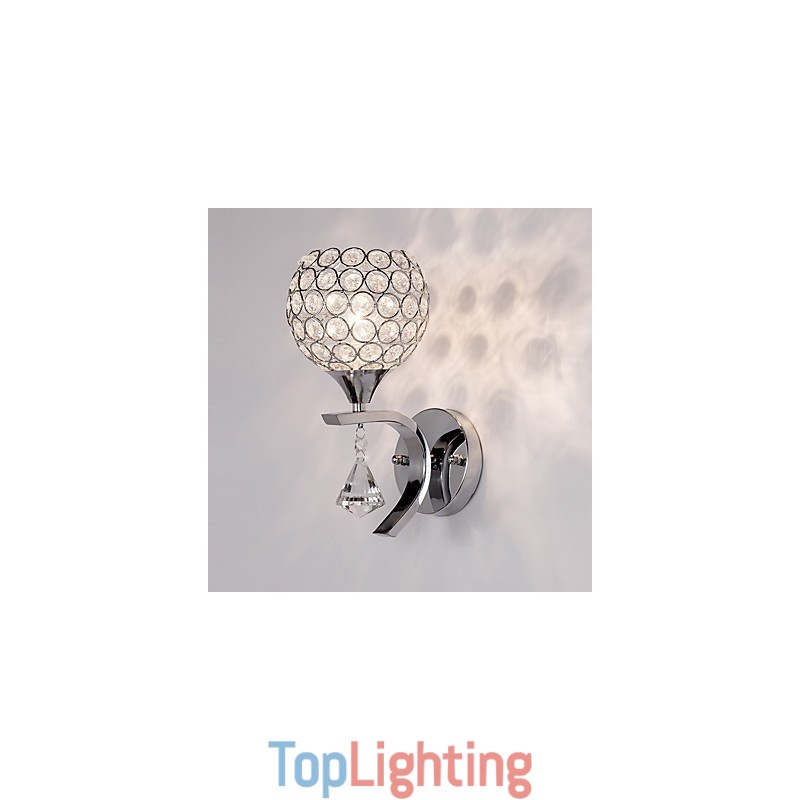 Max Crystal Modern Contemporary Electroplated Feature for Crystal Ambient Light Wall Sconces Wall Light
