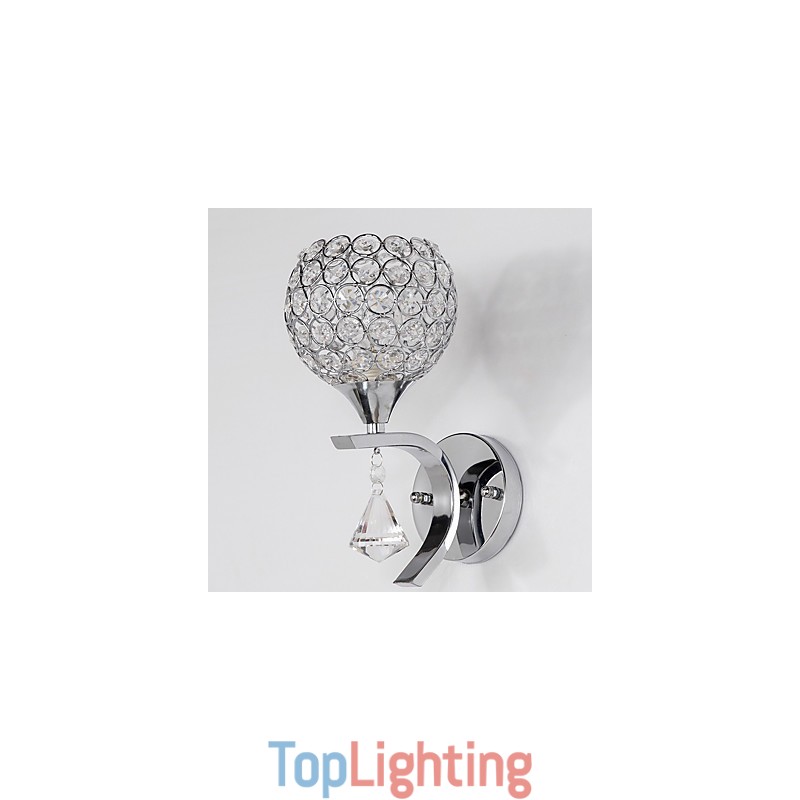 Max Crystal Modern Contemporary Electroplated Feature for Crystal Ambient Light Wall Sconces Wall Light