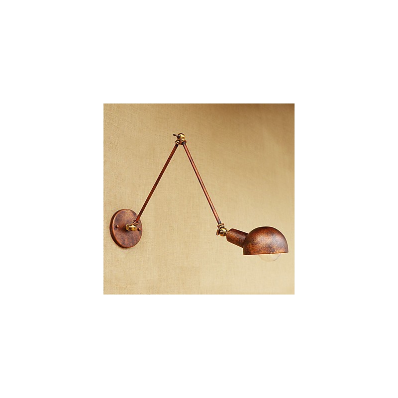 Simple Vintage Country Painting Feature for Mini Style Swing Arm Eye Protection Ambient Light Wall Sconces