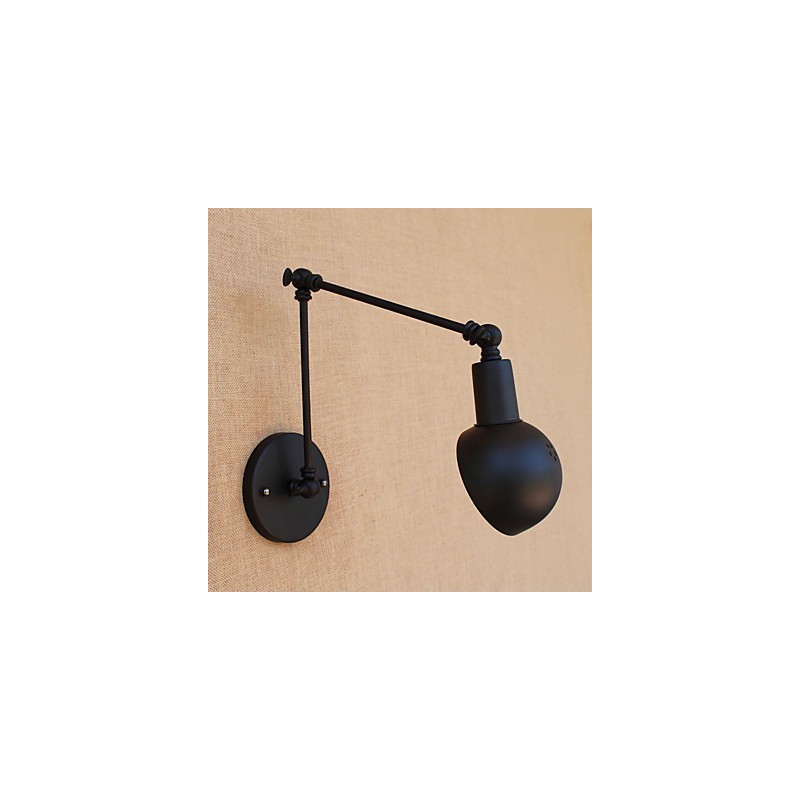 Simple Vintage Country Painting Feature for Mini Style Swing Arm Eye Protection Ambient Light Wall Sconces
