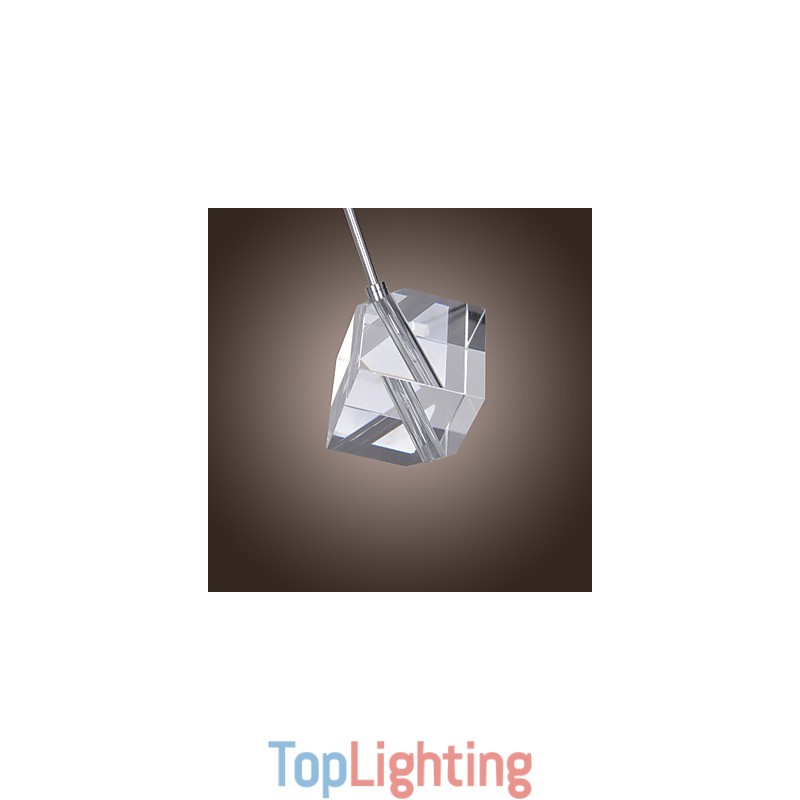 Modern Contemporary Island Crystal Chrome Pendant Light