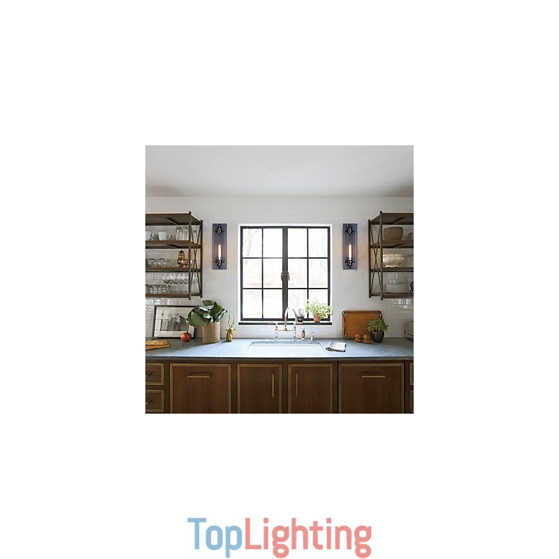 Rustic Lodge Country Retro Vintage Painting Feature for Mini Style Ambient Light Wall Sconces Wall Light