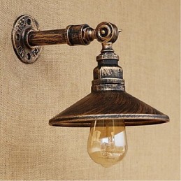 Industrial Style Nordic Water Pipe Wall Lamp Wall Light Brown Ancient