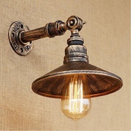 Industrial Style Nordic Water Pipe Wall Lamp Wall Light Brown Ancient