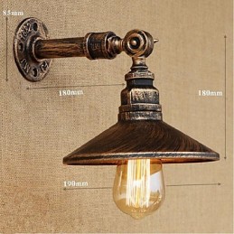 Industrial Style Nordic Water Pipe Wall Lamp Wall Light Brown Ancient