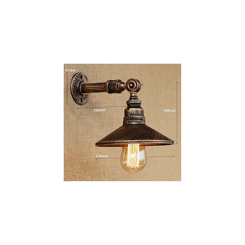Industrial Style Nordic Water Pipe Wall Lamp Wall Light Brown Ancient