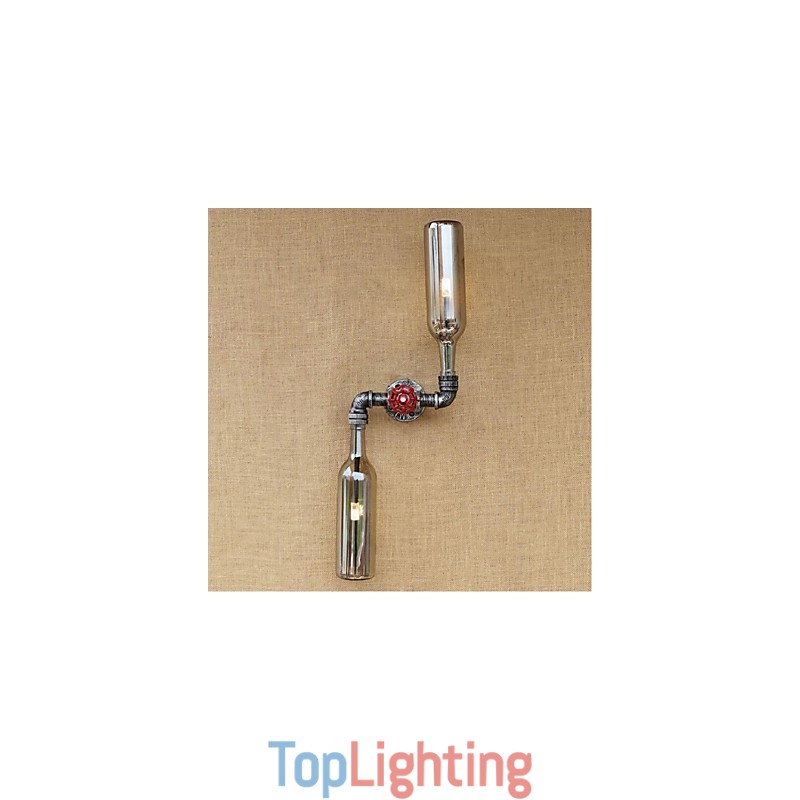 Rustic Lodge Brass Feature for Ambient Light Wall Sconces Wall Light Blue Smoke Gray