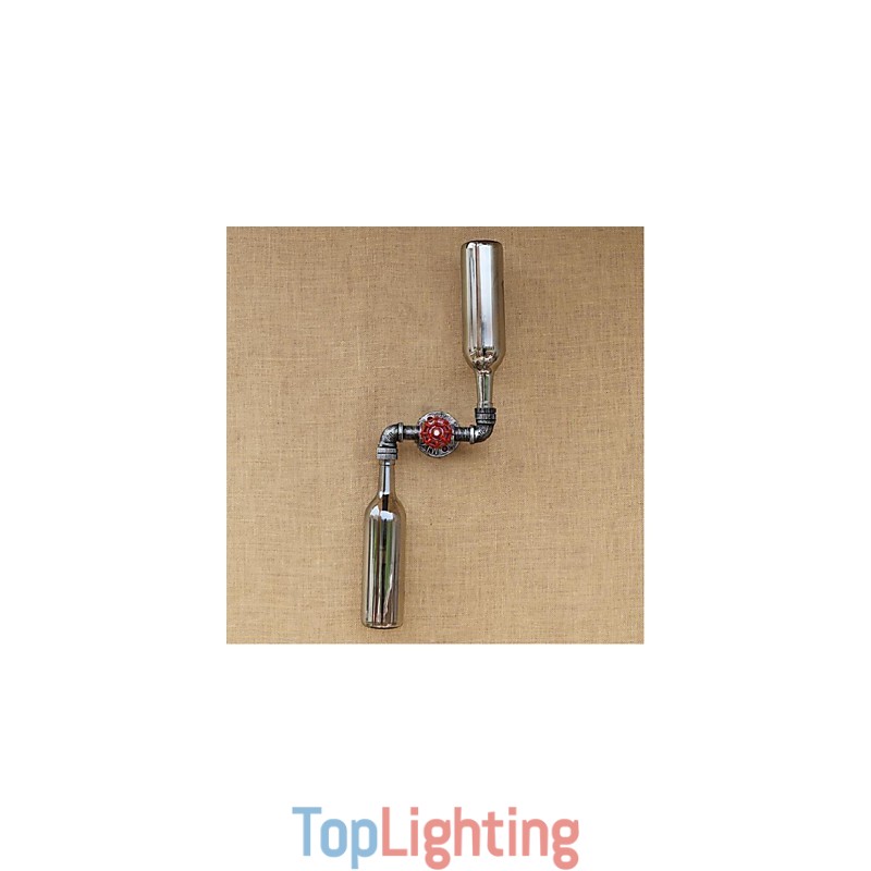Rustic Lodge Brass Feature for Ambient Light Wall Sconces Wall Light Blue Smoke Gray