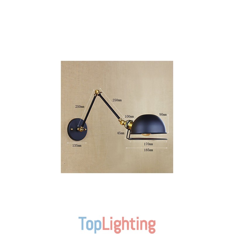 Industrial Retro European Style Village Character Lighting Decorative Wall Lamp Iron arm