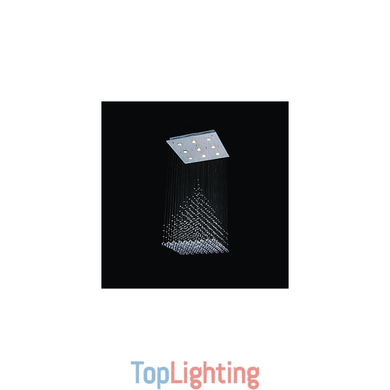 Modern Contemporary Crystal Chrome Metal Flush Mount