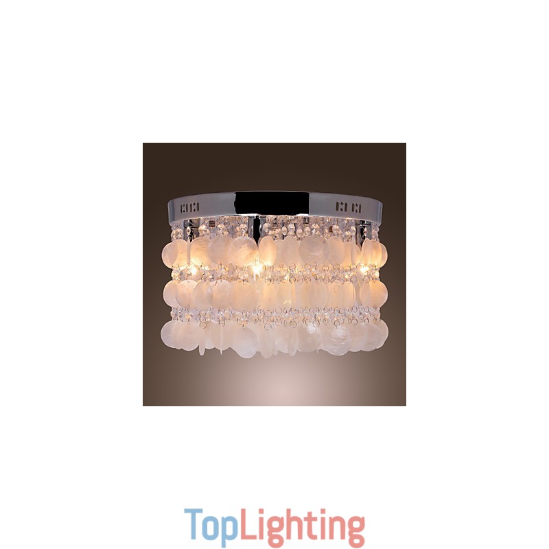 Modern Contemporary Crystal Mini Style Chrome Flush Mount
