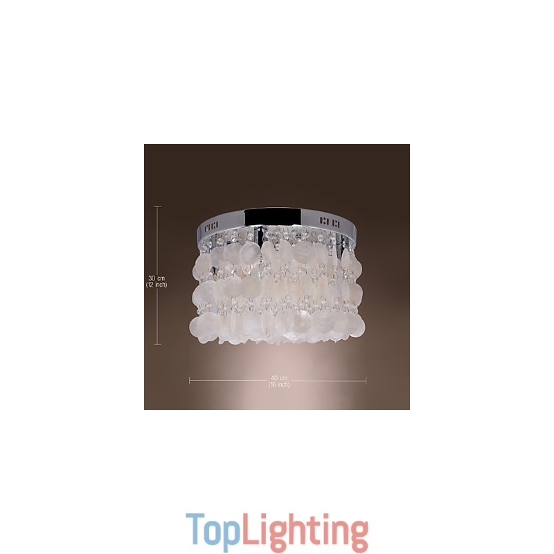 Modern Contemporary Crystal Mini Style Chrome Flush Mount