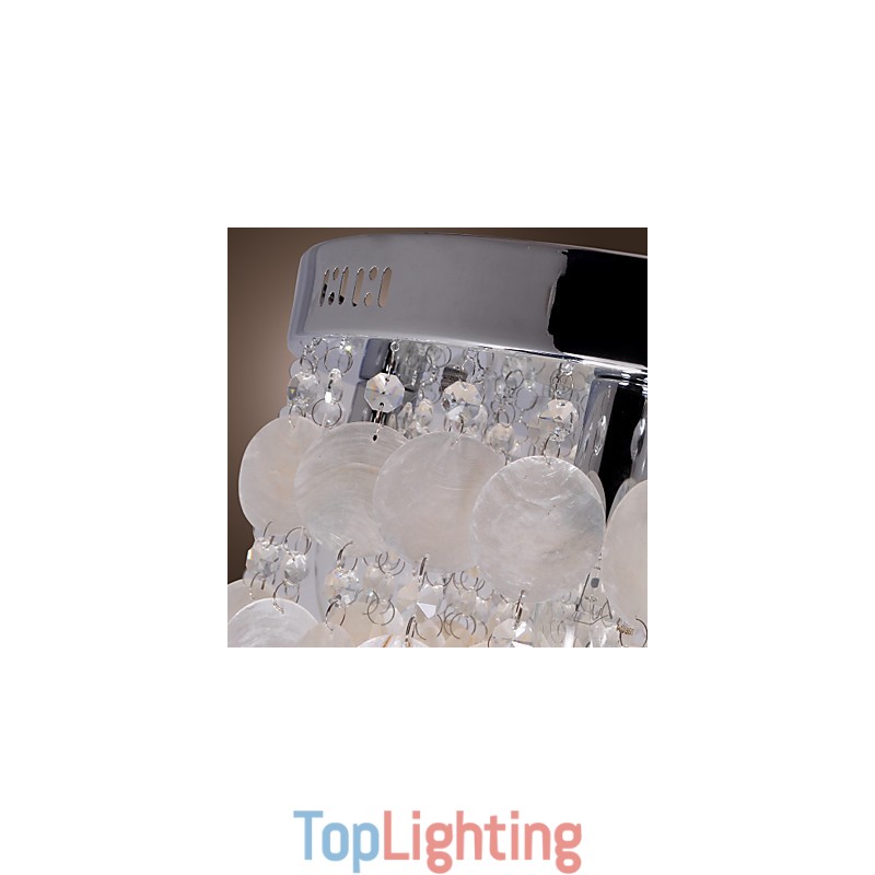 Modern Contemporary Crystal Mini Style Chrome Flush Mount
