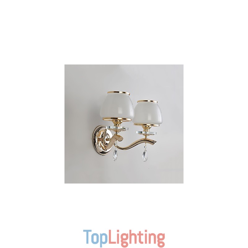 Modern Contemporary Electroplated Feature for Crystal Ambient Light Wall Sconces Wall Light