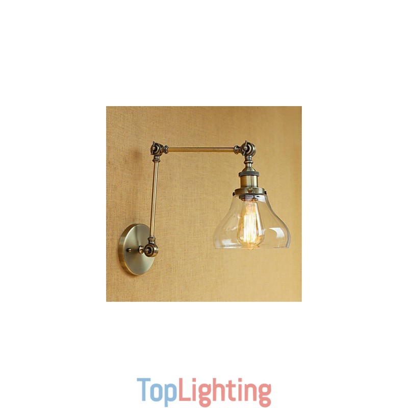 Country Retro Electroplated Feature for Mini Style Eye Protection Ambient Light Swing Arm LightsWall