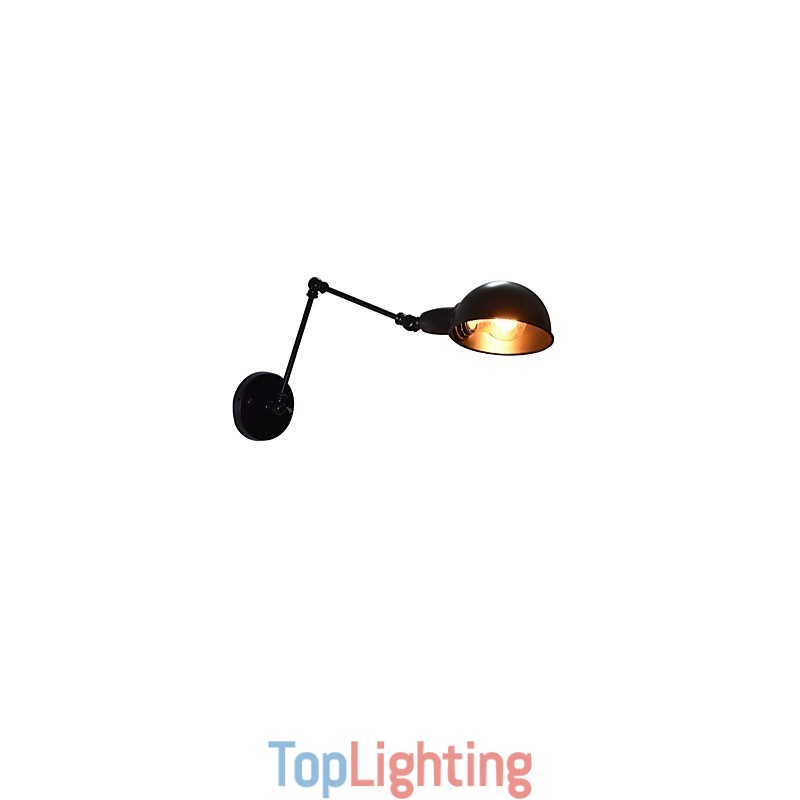 Iron Wall Lamp Foldable Black Simple Retro Wall Lamp Single Head Decorative Wall Lamp European Style