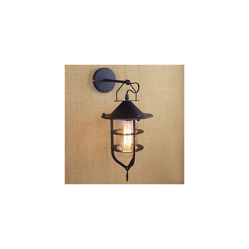 Country Retro Painting Feature for Mini Style Eye Protection Ambient Light Wall Sconces