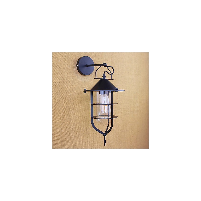 Country Retro Painting Feature for Mini Style Eye Protection Ambient Light Wall Sconces