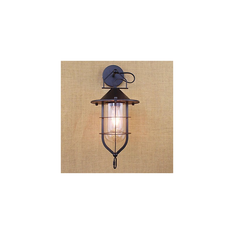 Country Retro Painting Feature for Mini Style Eye Protection Ambient Light Wall Sconces