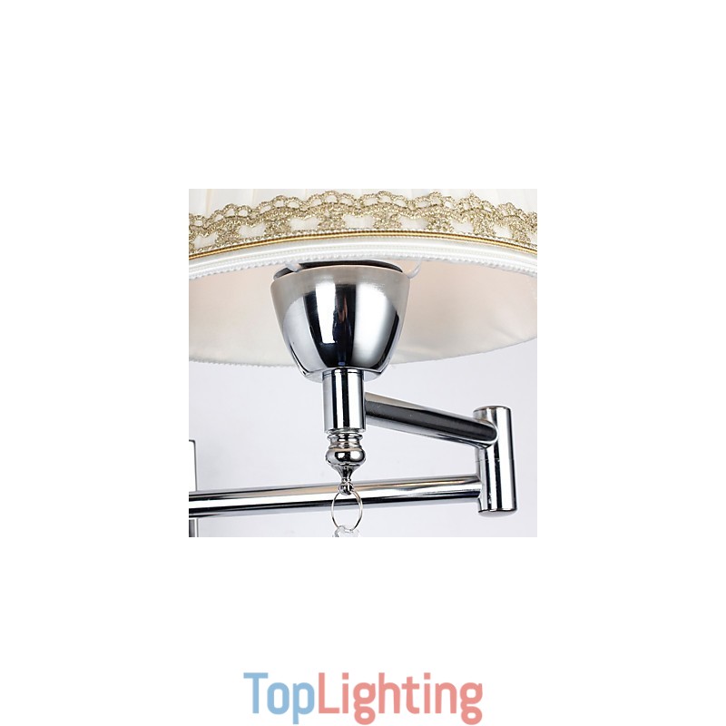 Modern Contemporary Rustic Lodge Modern Comtemporary Country Chrome Feature for Crystal Swing Arm Wall Lamp