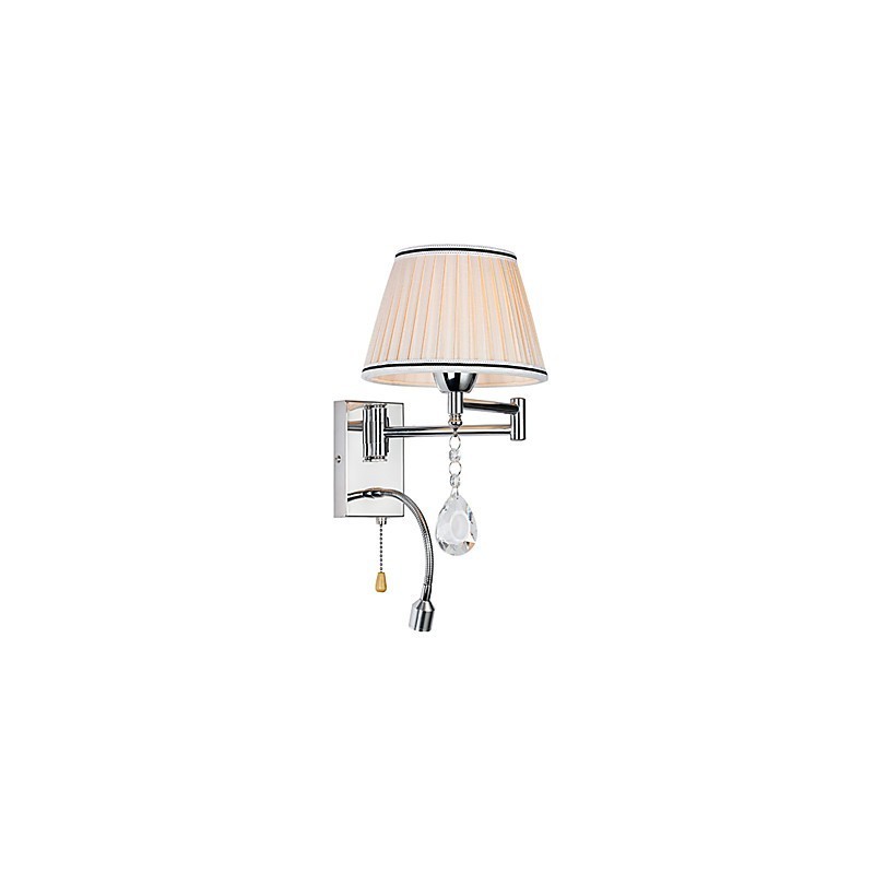 Wall Lamp Modern Contemporary Rustic Lodge Modern Comtemporary Country Chrome Feature for Crystal Swing Arm