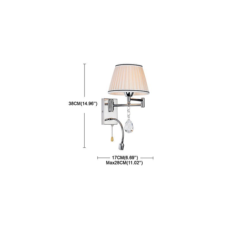 Wall Lamp Modern Contemporary Rustic Lodge Modern Comtemporary Country Chrome Feature for Crystal Swing Arm