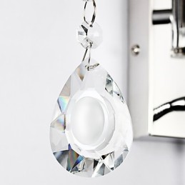 Wall Lamp Modern Contemporary Rustic Lodge Modern Comtemporary Country Chrome Feature for Crystal Swing Arm