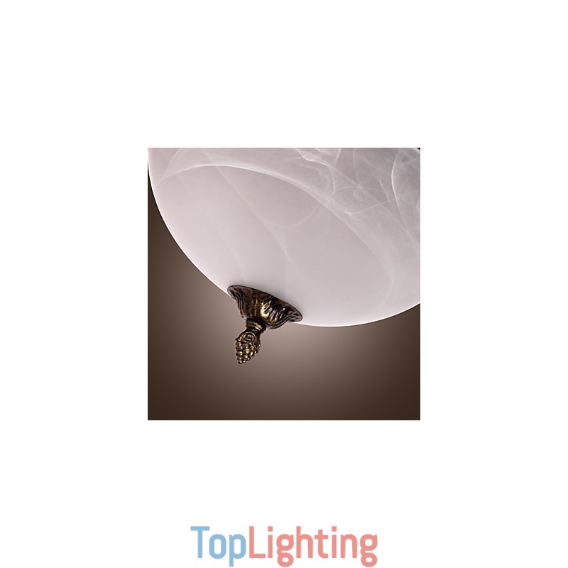 Antique Inspired Flush Mount with 2 Lights