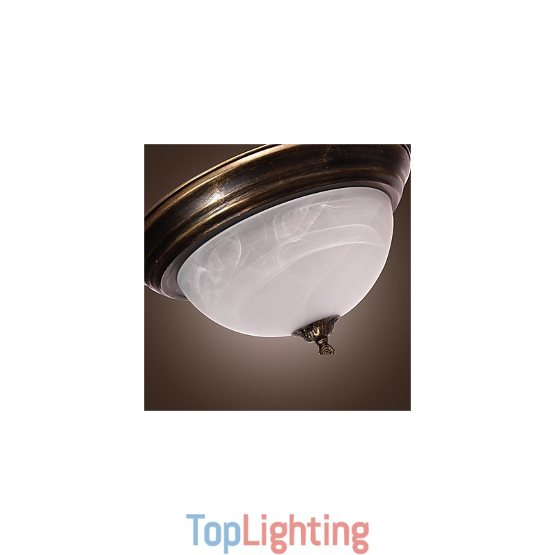 Antique Inspired Flush Mount with 2 Lights