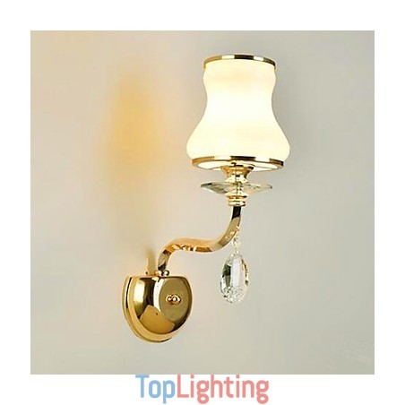 Modern Contemporary Electroplated Feature for Crystal Mini Style Eye Protection Ambient Light Wall Lights