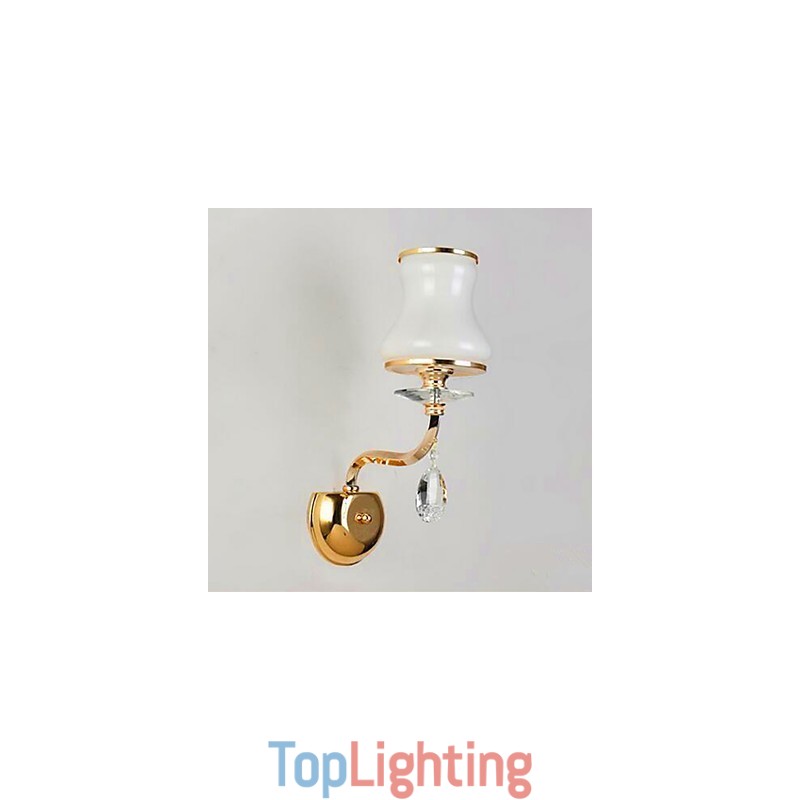 Modern Contemporary Electroplated Feature for Crystal Mini Style Eye Protection Ambient Light Wall Lights