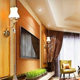 Modern Contemporary Electroplated Feature for Crystal Mini Style Eye Protection Ambient Light Wall Lights