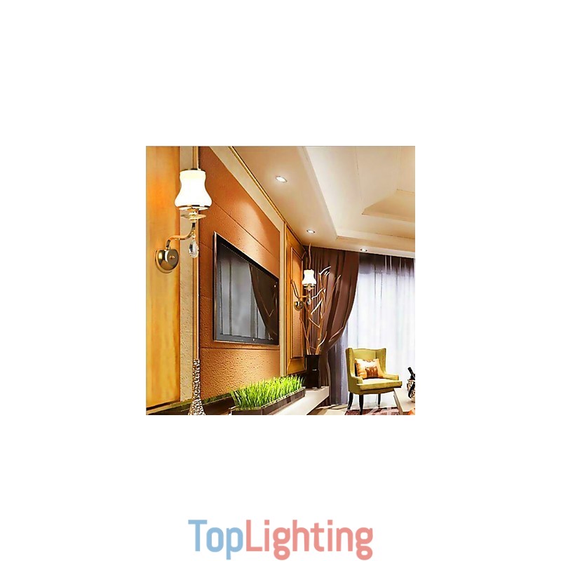 Modern Contemporary Electroplated Feature for Crystal Mini Style Eye Protection Ambient Light Wall Lights