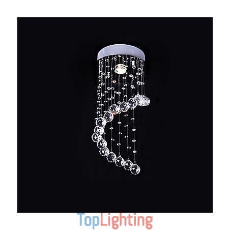 Modern Contemporary Crystal Electroplated Metal Chandelier Flush Mount Modern Contemporary Crystal Electroplated Metal Chandelier Flush Mount