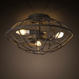 Retro Mini Style Painting Metal Flush Mount